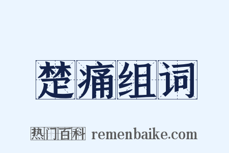 楚痛组词是什么意思的图片